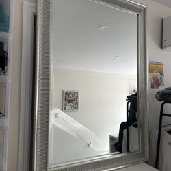 Large Mirror  Silver Frame 