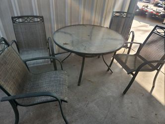 Patio table and chairs outdoor glass furniture