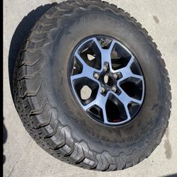 1 Only — LT315/70r17 5x127 5x5 Stock Jeep Wrangler Gladiator Grand Cherokee Wheel Rim Good Tire!!