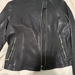 NWT Women’s Cole Haan Leather Jacket 