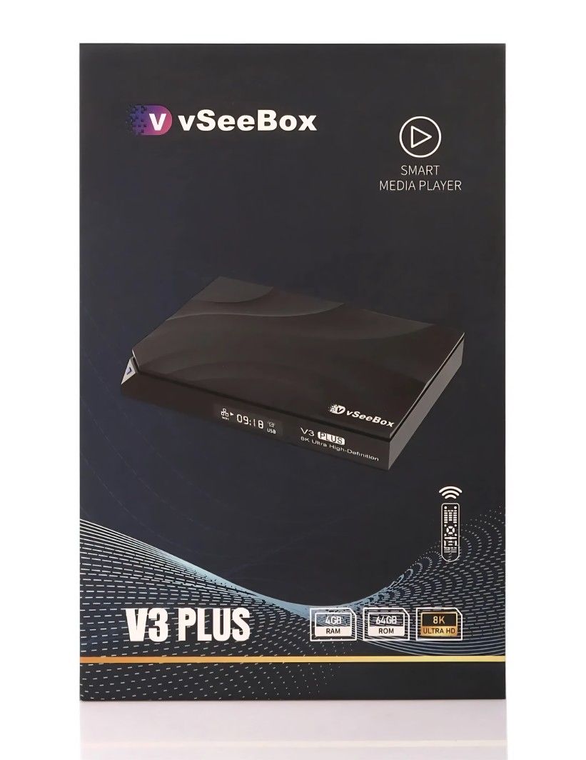 vSeeBox Smart Media Player V3 Plus - New Not-Opened Still Sealed - See Photos Description
