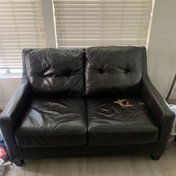 Black Leather Couch