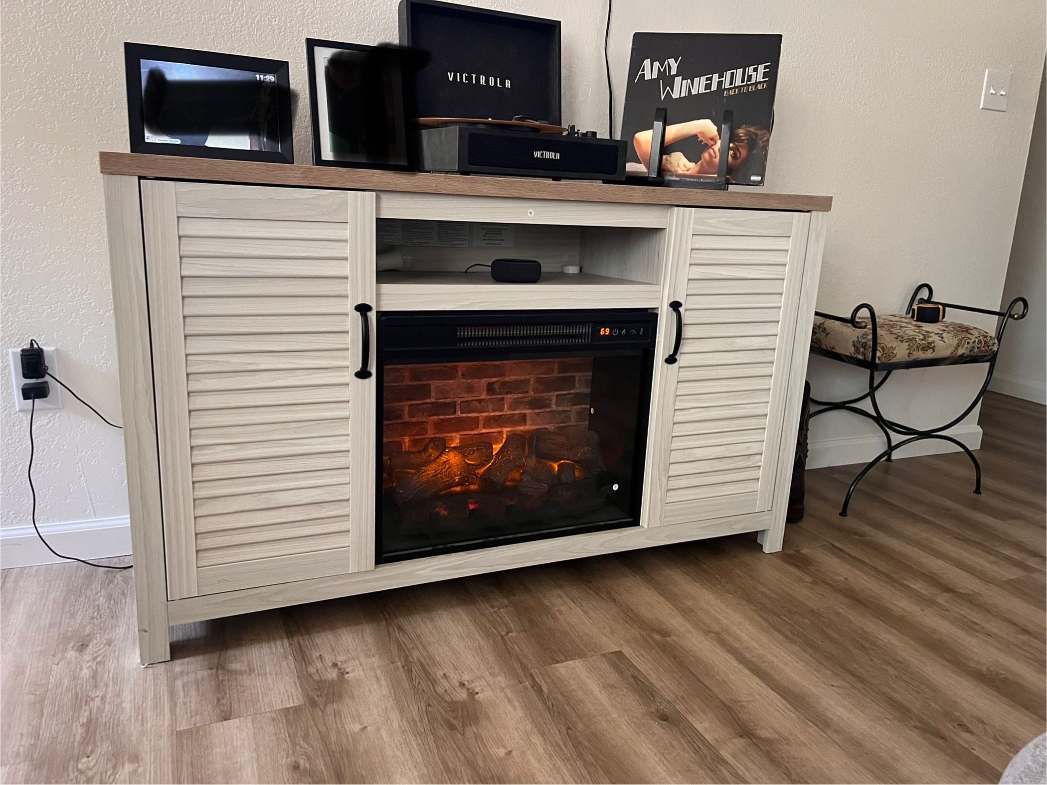 Entertainment Center With Built In Electric Fireplace