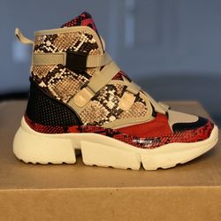 Red Black Tan Snake Skin Shoes