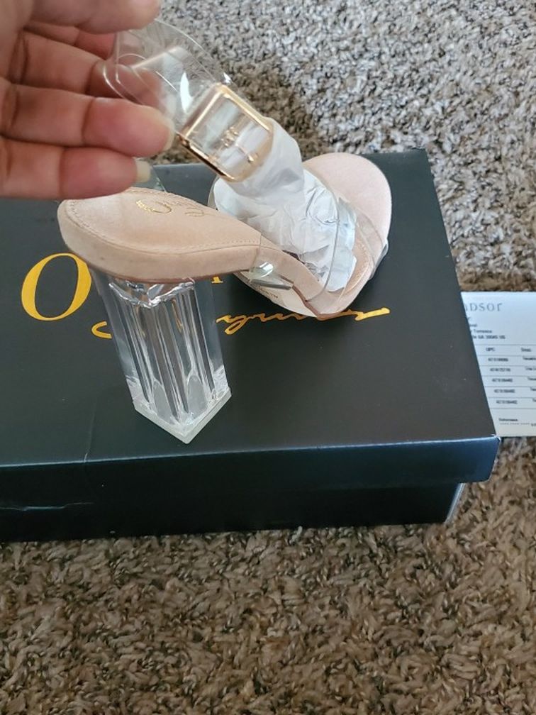 Clear heels