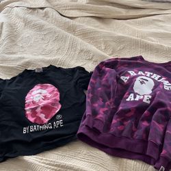 Bape sweater and shirt