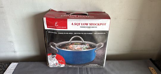 4.5 QT Low Stockpot ceramic non stick