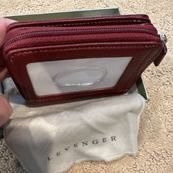 New. Levenger ID Wallet- Cranberry color