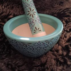 $12 Blue Tile Ceramic Mortar and Pestles. No Chips or Cracks 