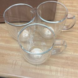 Set A Four, 12 Ounce Clear Glass Cups