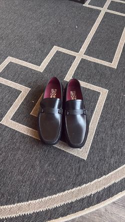 Salvatore Ferragamo Black Leather Loafers size 12