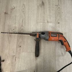 RIDGID Heavy Duty Hammer Drill Corded 1/2” Variable Speed w/ Side Handle