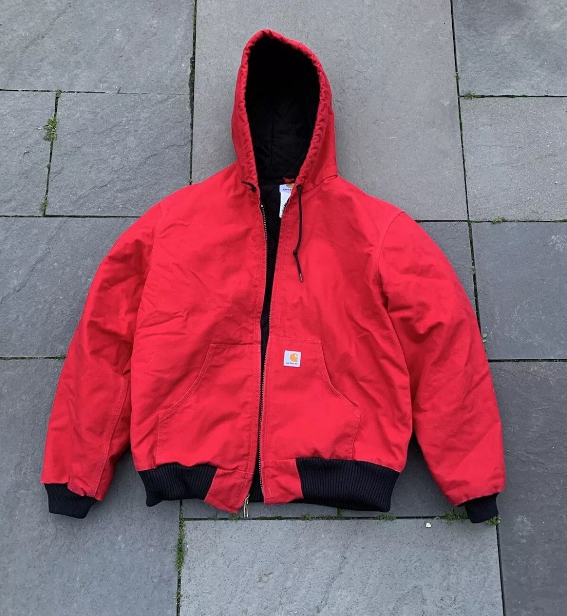 J140 Red Carhartt Hoodie Medium 