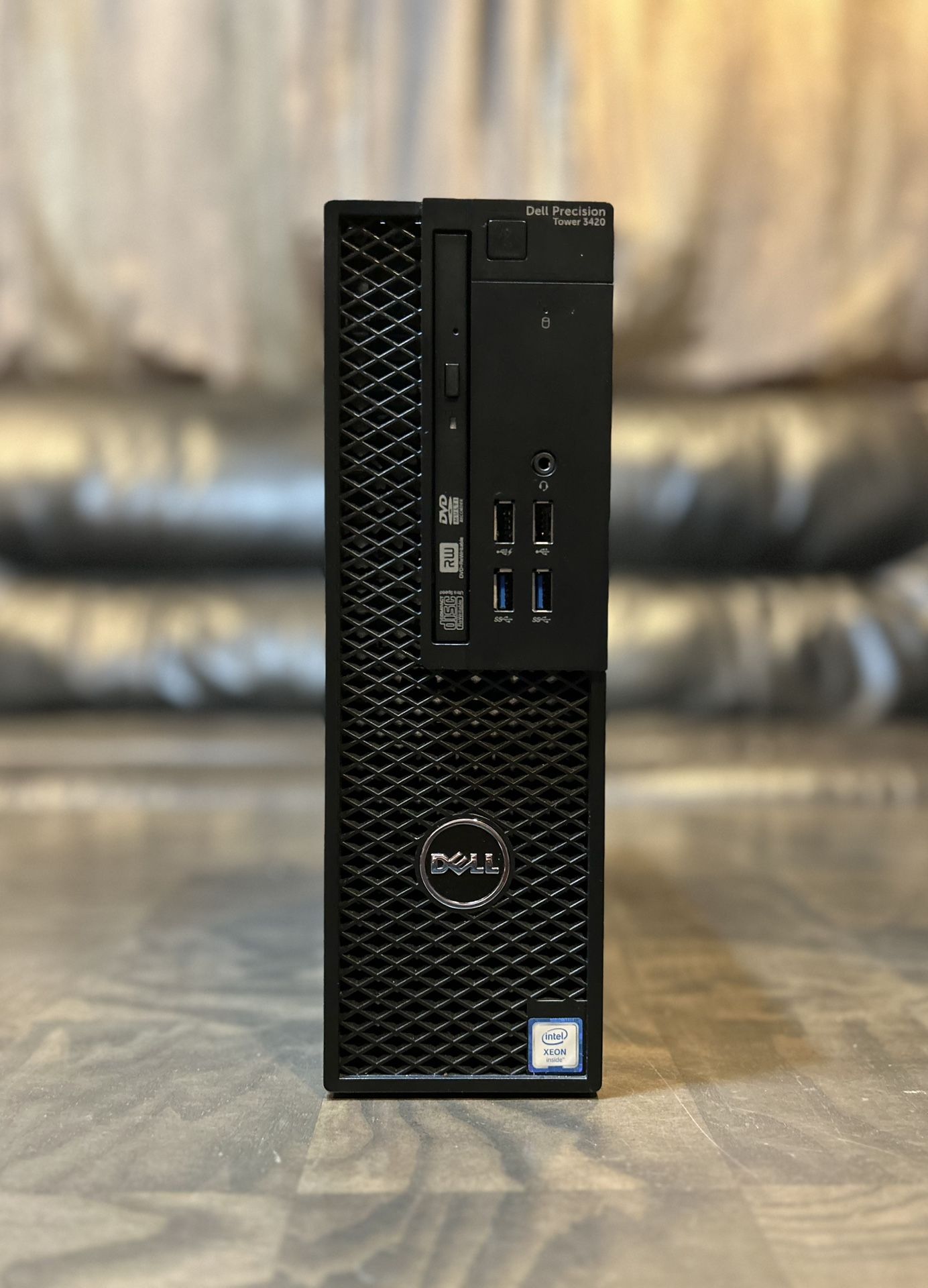DELL Precision Tower 3420 Intel Xeon 16GB RAM 1TB SSD 2GB GPU Windows 11 dual display desktop computer