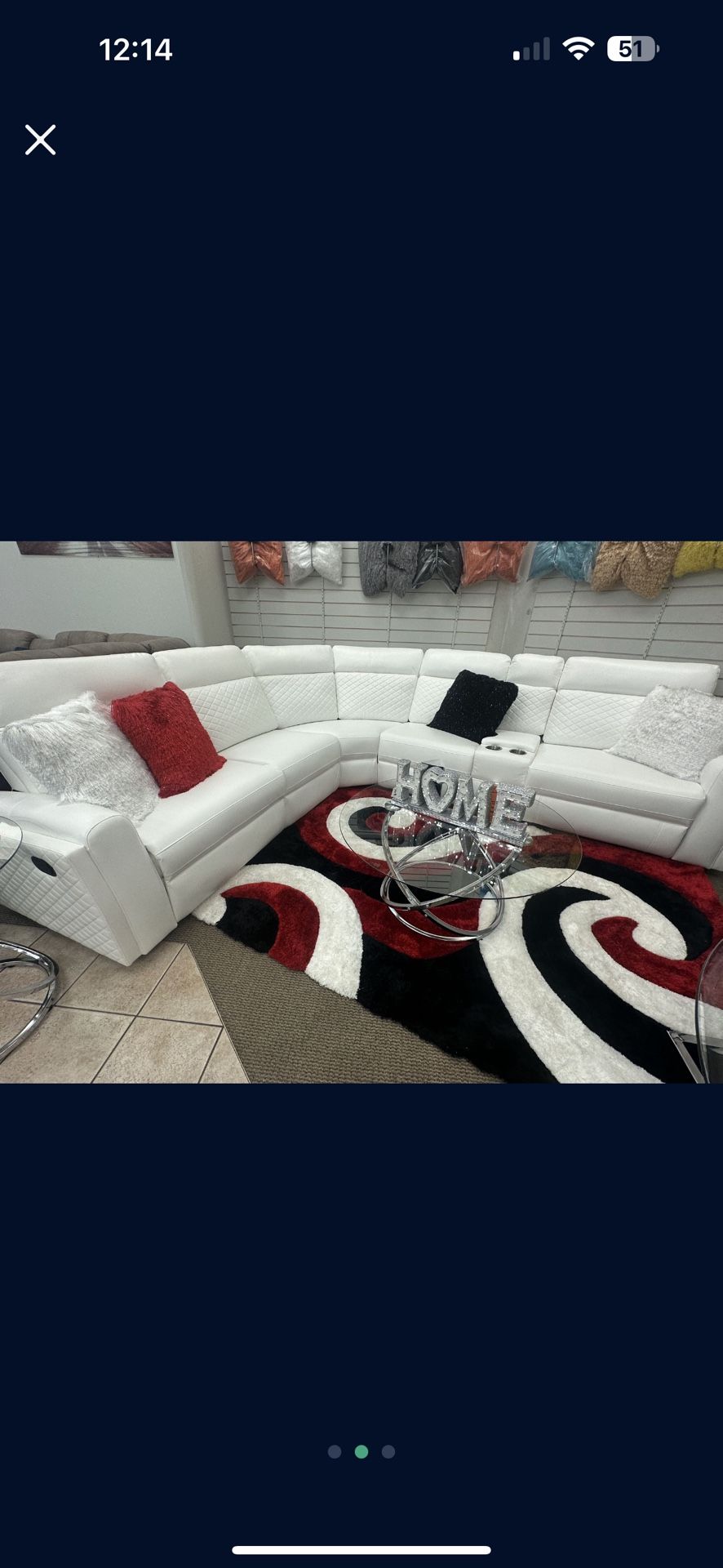 White Sectional
