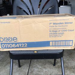 NEW Wooden STARBUCKS COFFEE Drink Stirrers by DIXIE - 10 Bags of 1,000 (10,000)