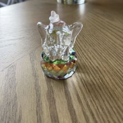 Rare Walt Disney Parks Arribas Bros Dumbo Crystal Glass Figurine Rainbow Base