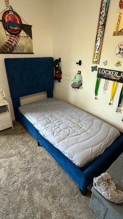 Twin Bedframe and mattress