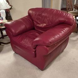 Italian Leather Oversized Chair