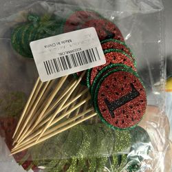 Watermelon 1st Birthday Cupcake Toppers