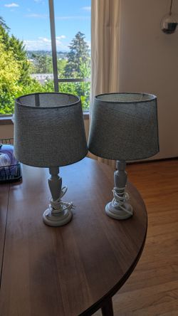 Pair of Gray Table Lamps