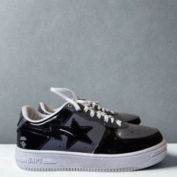 Bathing Ape Sneakers Grey/black Size 8.5