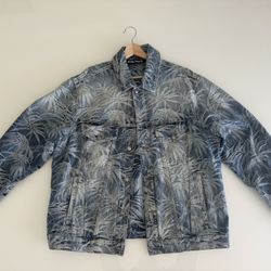 Palm Angels Blue Palms Wash Denim Jacket