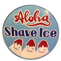 aloha shave ice 28” x 28” two sided plastic sign ads snowman