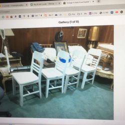 Vintage Four Chairs From Enamel Table 1(contact info removed) 1950 Wood