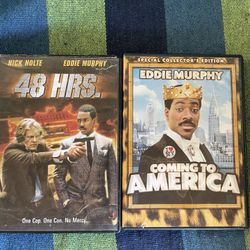 🎬 Eddie Murphy 2‑Movie DVD Bundle – Coming to America & 48 Hrs – Classic Comedy & Action - $5