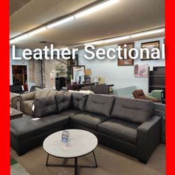 ✨ Leather Sectional