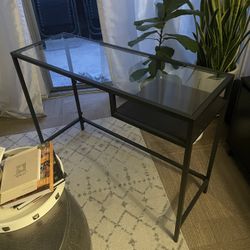 IKEA Laptop Desk Black/glass