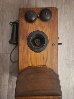 Antique Kellogg Early 1900 Wood Phone