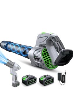 Cordless Electric Leaf Blower, 680 CFM 5-Speed ​​Mode, 2 Batteries and Charger, Handheld Leaf Blower for Lawn Care, Lightweight Portable Lawn Blower f