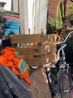 Milk Crates Plastic and Wooden Storage Container Box