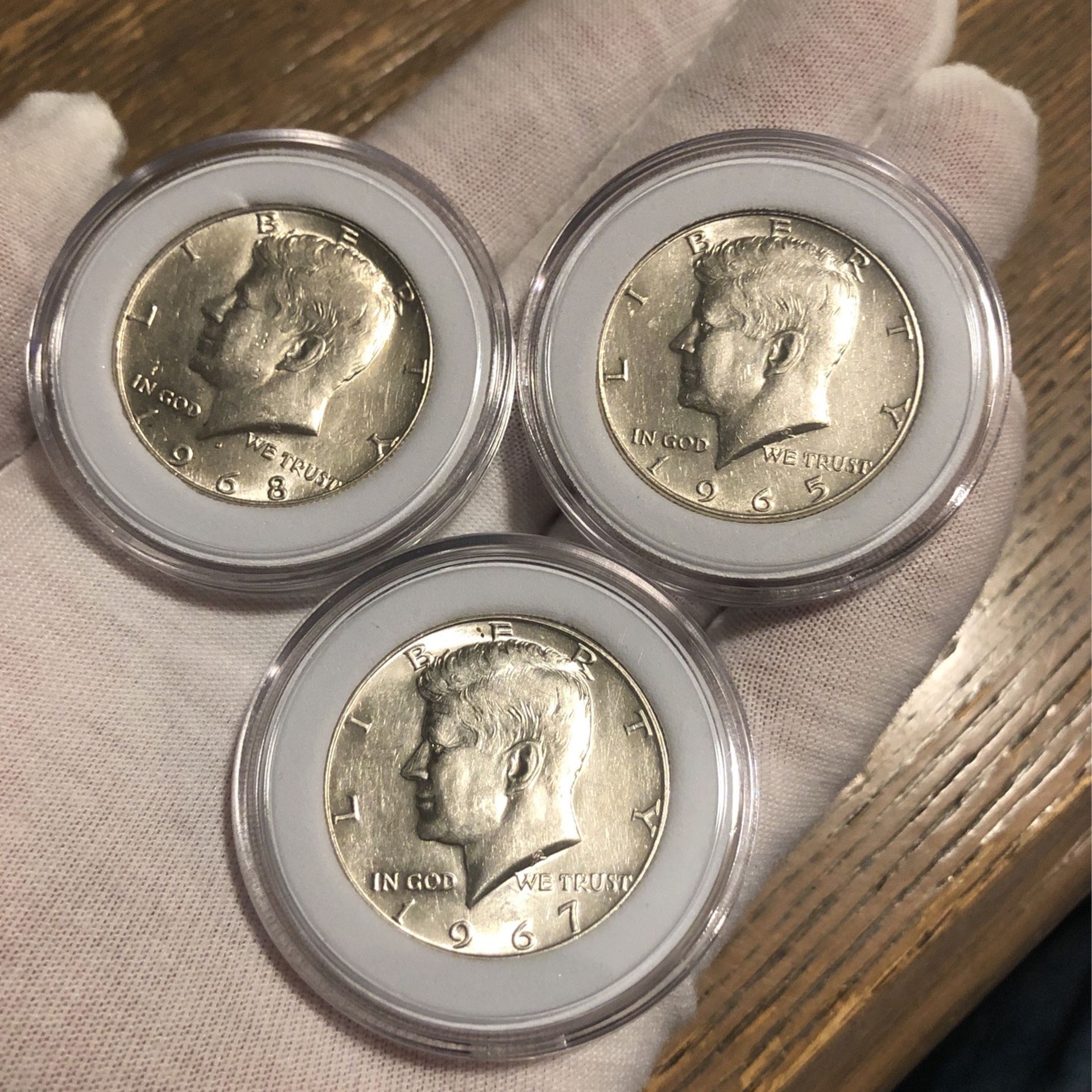 Silver Kennedy’s Lot Of 3 1965 (p) , 1967 ( P) And 1968 (d).