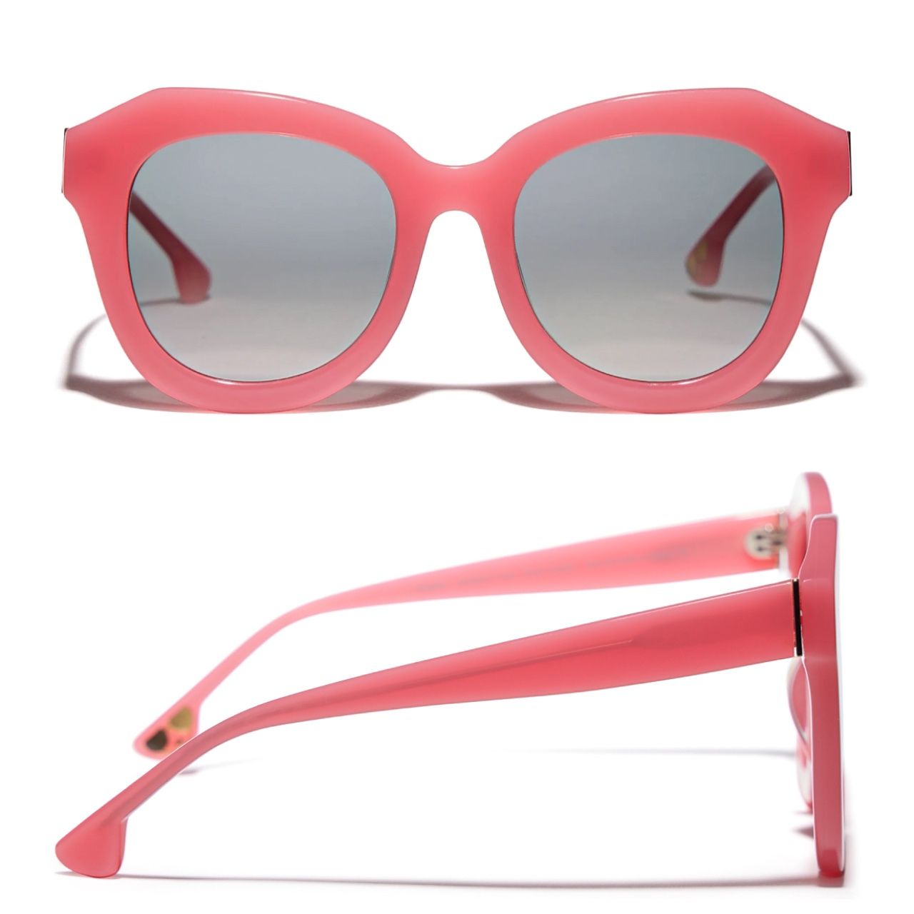 Alice + Olivia Frank Candy Pink Geometric Sunglasses