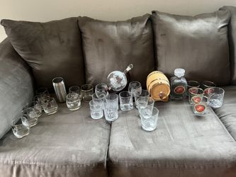Whiskey Glasses And Decanters 