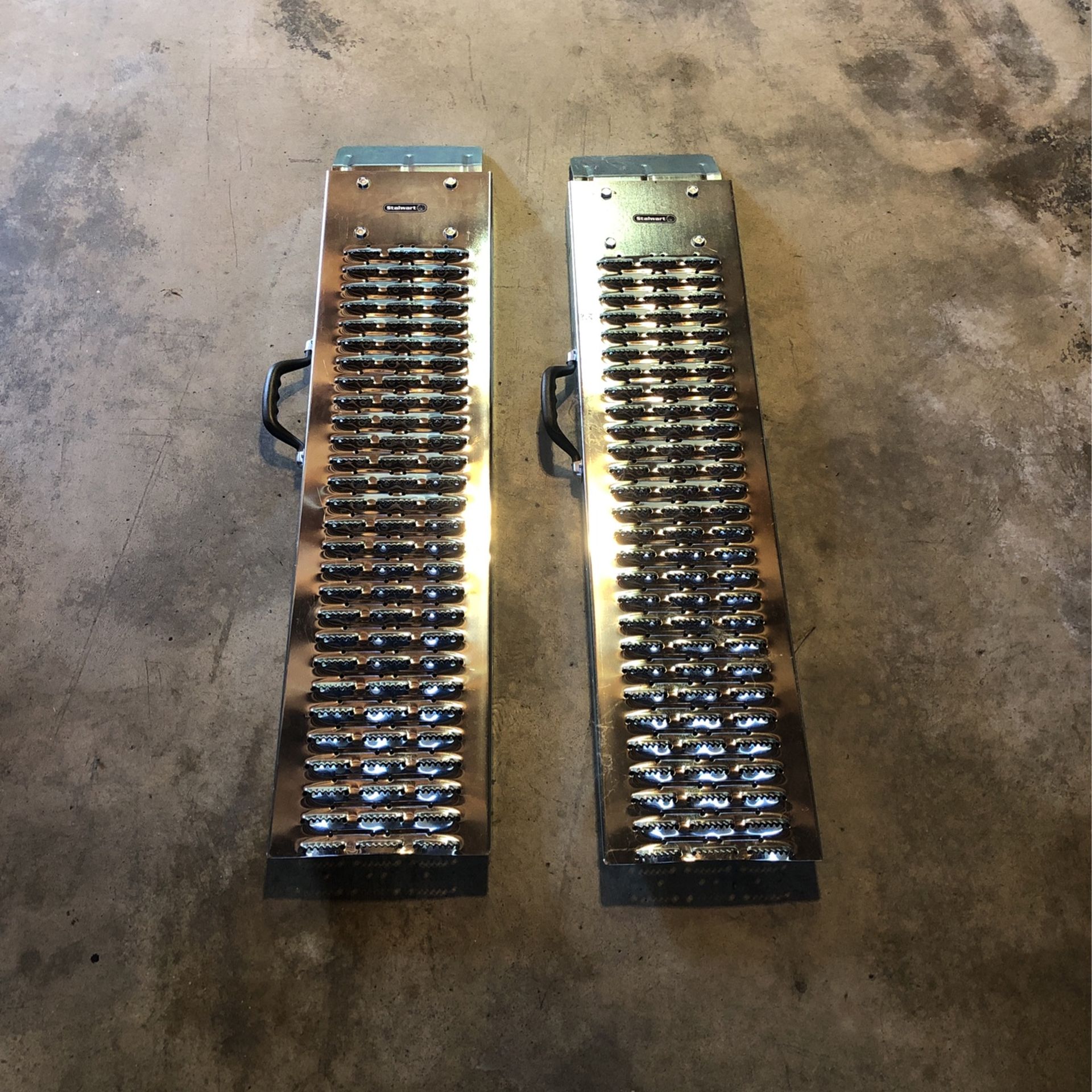 Loading Ramps - Steel Ramp Set for ATVs, Motorcycles, Mowers, Carts & More - Use with Pickup Trucks & Trailers - 1200lb Combined Capacity by Stalwart