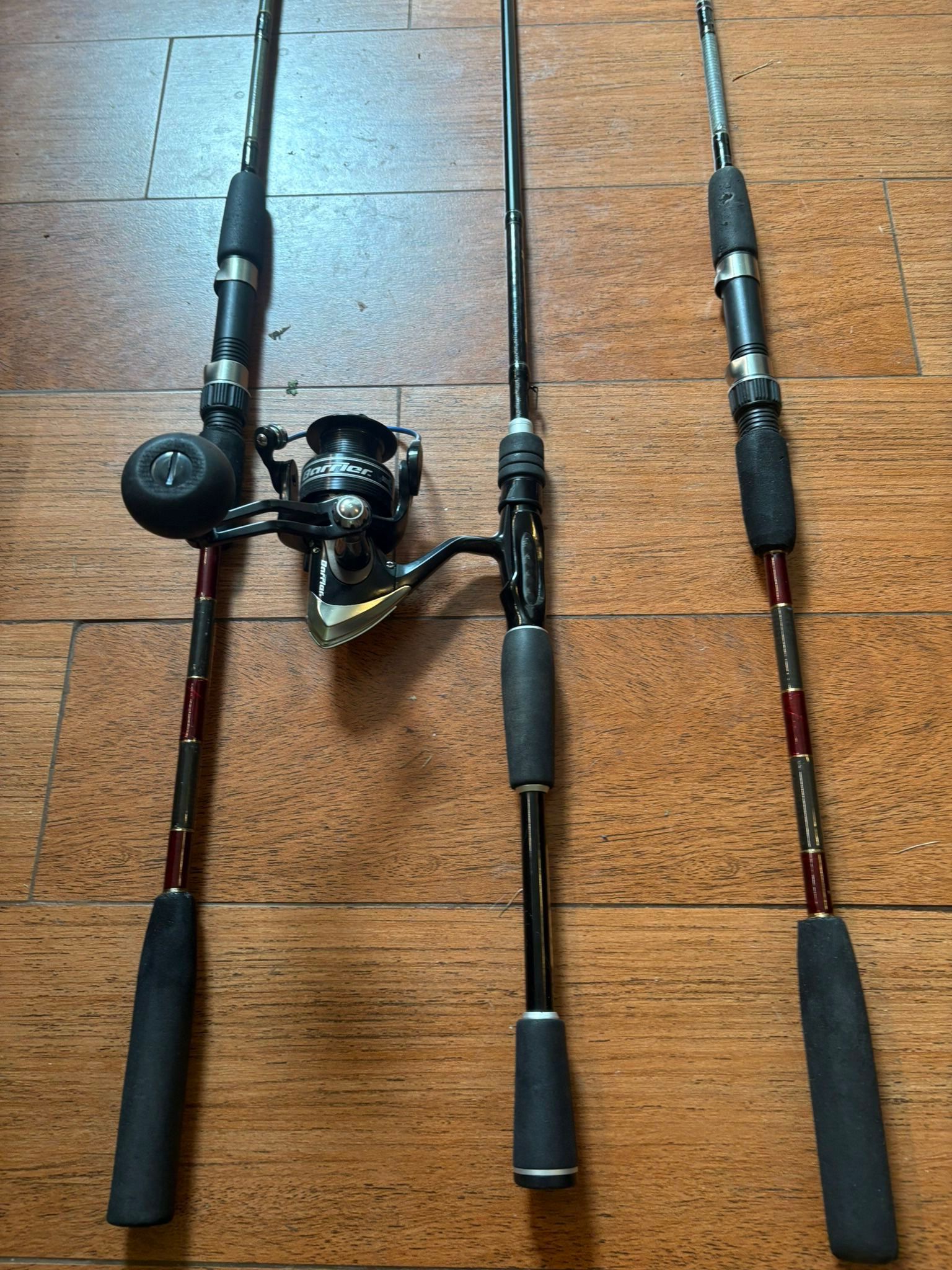 Fishing Three Jigging Rods 