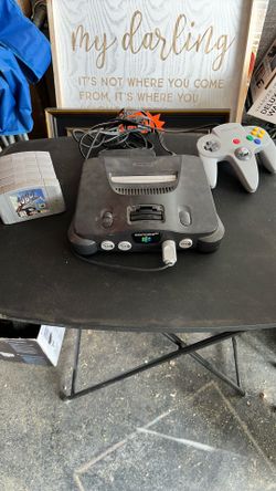 Nintendo 64 Console, Gray Controller, Lot of Games