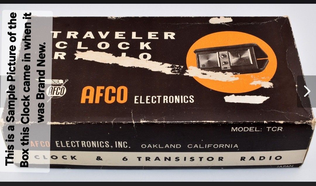 Vintage AFCO Transistor Travel Clock Radio Model TCR main image 8