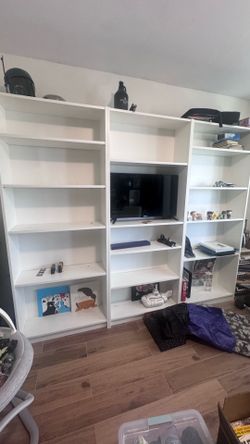 3 IKEA Billy Bookcases