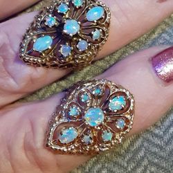 Opal Gold Ring 14k