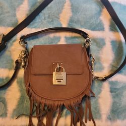 $40 For BUNDLE 2 Steve Madden Crossover Purse/Gray And Brown W Tassels
