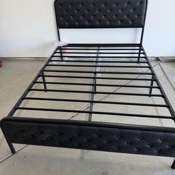 Black full size bed frame