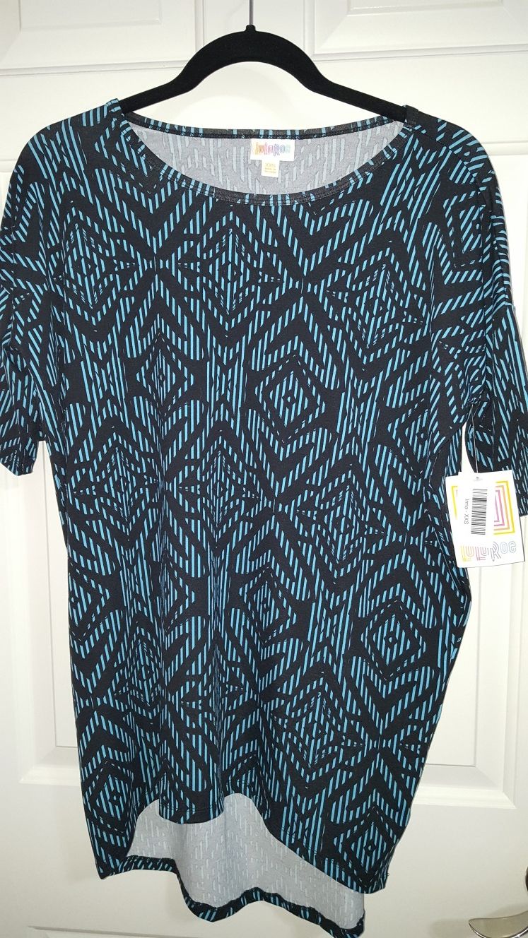 LulaRoe xxs black & turquoise Irma