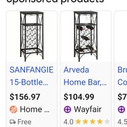 2 Cast Iron Wine Racks