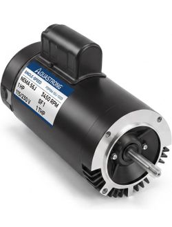 AquaStrong 1HP Nema Pool Pump Motor 56J Frame 115/230V 3450 RPM