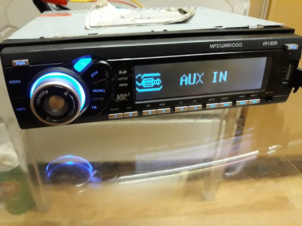VR3 VR100IA In-Dash MP3, WMA, AM/FM Car Stereo Receiver with iPod Dock, SD Slot, Aux In, and USB Port